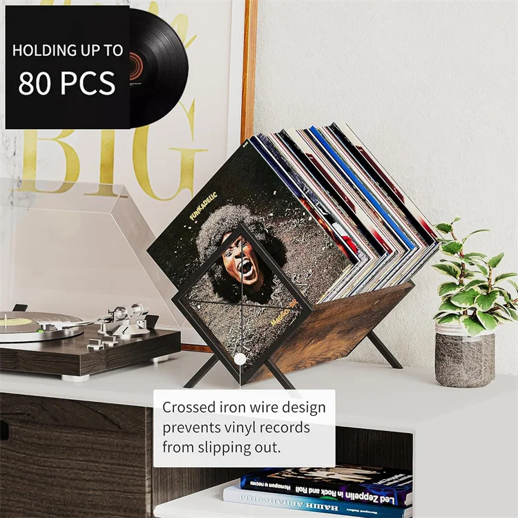 80-100 LP Vinyl Record Storage Rack  holder Vinyl Record Display