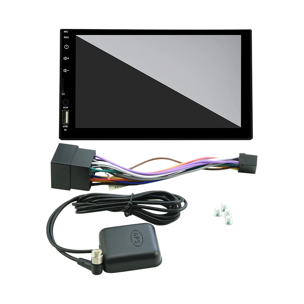  Dvd-плеер Wifi Mp5 сенсорный экран Синие зубы зеркальная ссылка Gps-навигатор 7 дюймов двойной Din