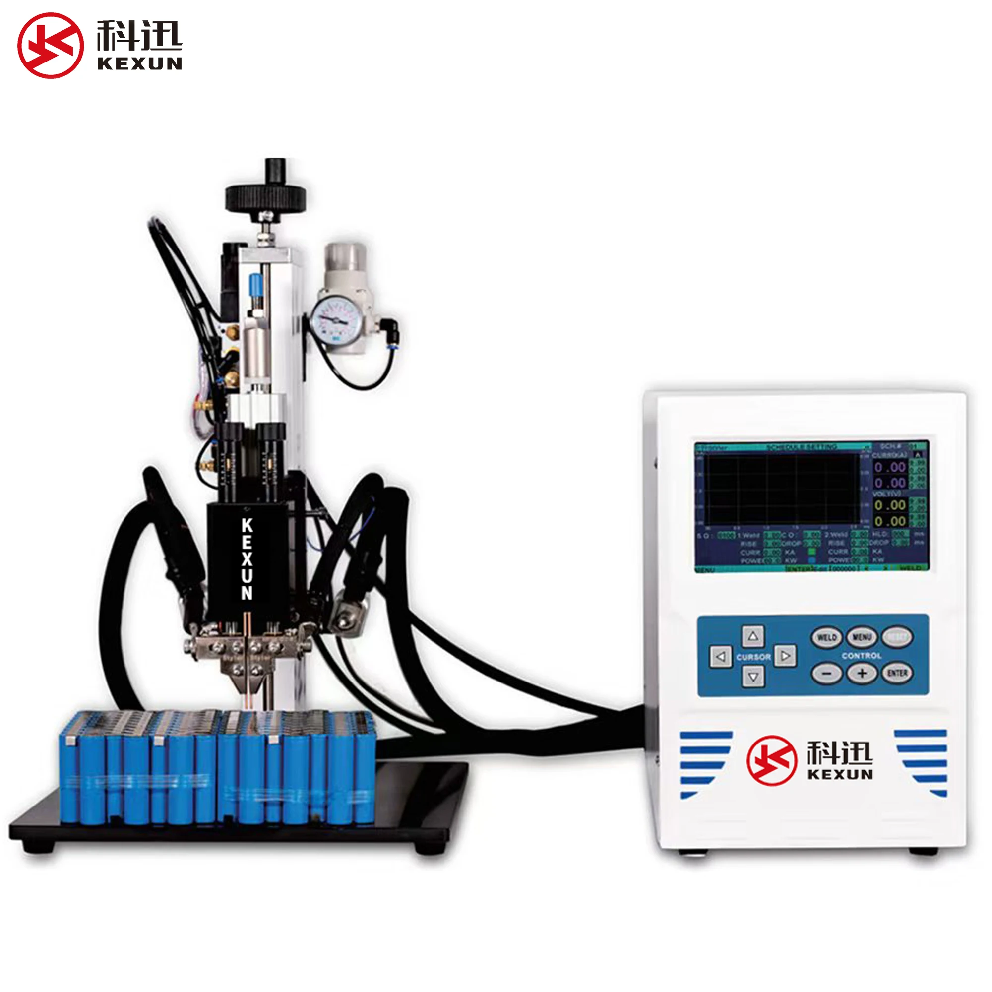 Automatic spot welder for 18650 21700 with single side resistance lithium ion spot welder for battery packs