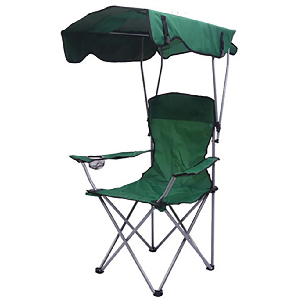 QUAWE high quality lightweight folding hikiing camping chair sunshade beach chair with umbrell canopy