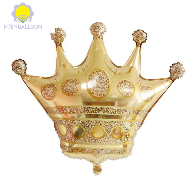 
Wonderful Big Royal Crown Foil Balloon Foil Christmas Self-sealing Gold Crown Shape balloon 