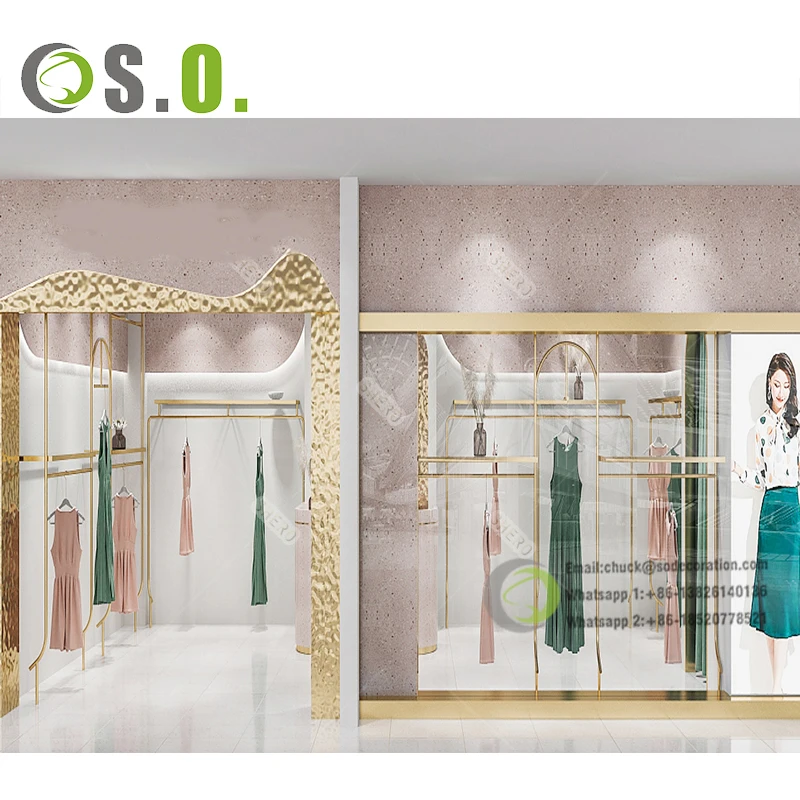 Modern Factory Clothes Shop Furniture / Clothes Shop Decoration / Ladies Clothes Shop Design for Sale Boutique Clothing Store