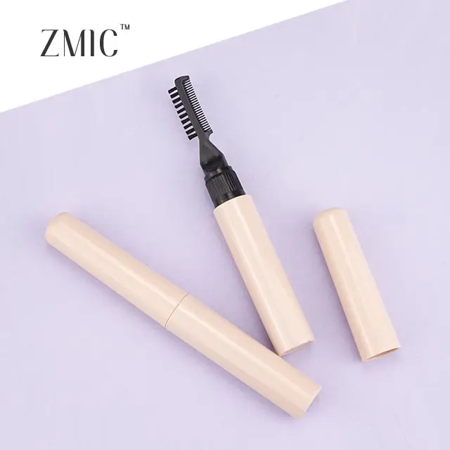 New arrival round Mascara tube 4.5ml with two usages brush and comb silicone brush custom color private label eyelash