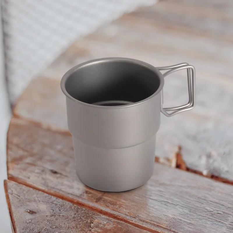 Outdoor camping beer stainless steel water mug 201 double coffee mug