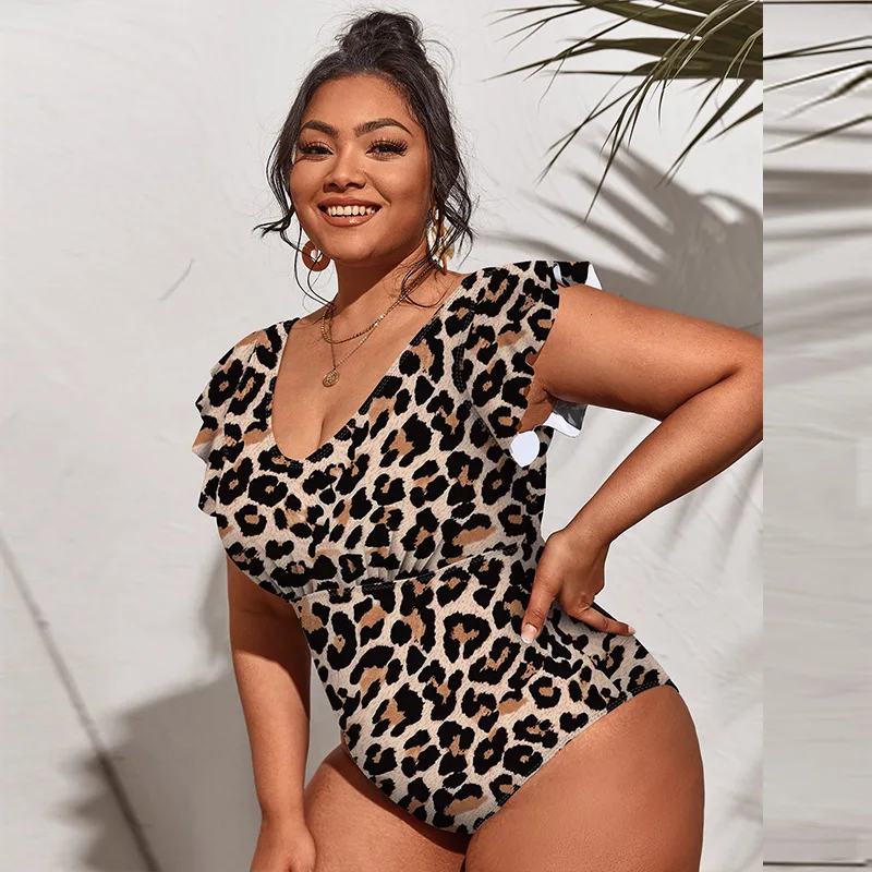 Wholesale Logo/Label Custom OEM Womens Plus Size Bikini High Waisted Swimsuits Two Piece Bathing Suits Tummy Control Swimwear