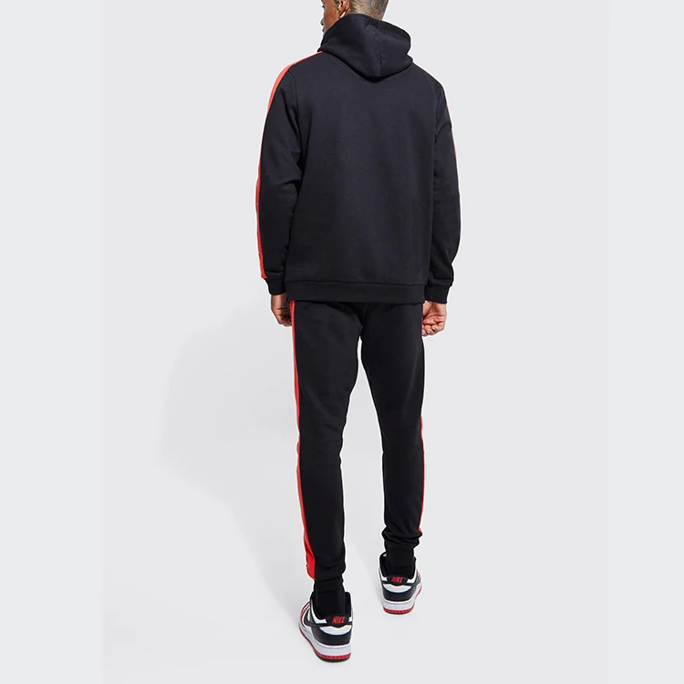 Custom Unisex 2 Piece Crew Neck Mens Cotton Embossed Tracksuits Jogger Sweatsuits Suits Bulk Sweatpants And Hoodie Set For Men