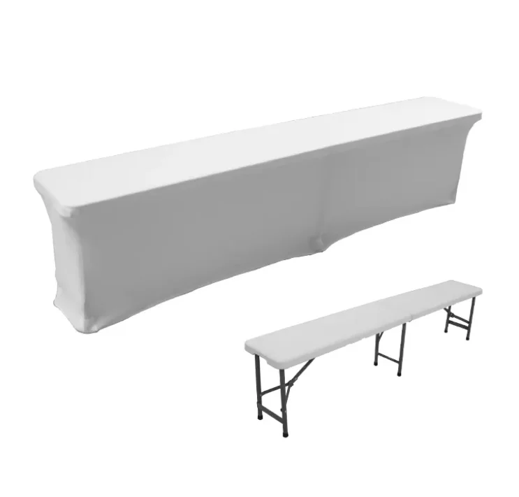 Modern Outdoor Garden Patio Picnic Plastic Foldable White  Rectangular Folding Table and Bench Sets