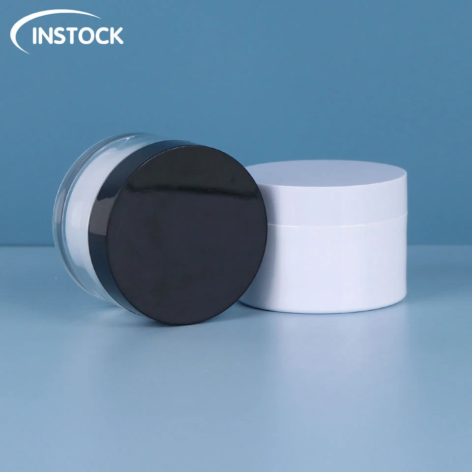 Manufacturer Customized Body Cream Plastic Packaging Jar 80/100/120ml White Plastic Pet Cosmetic Jar Cream Jar Pet Bottles
