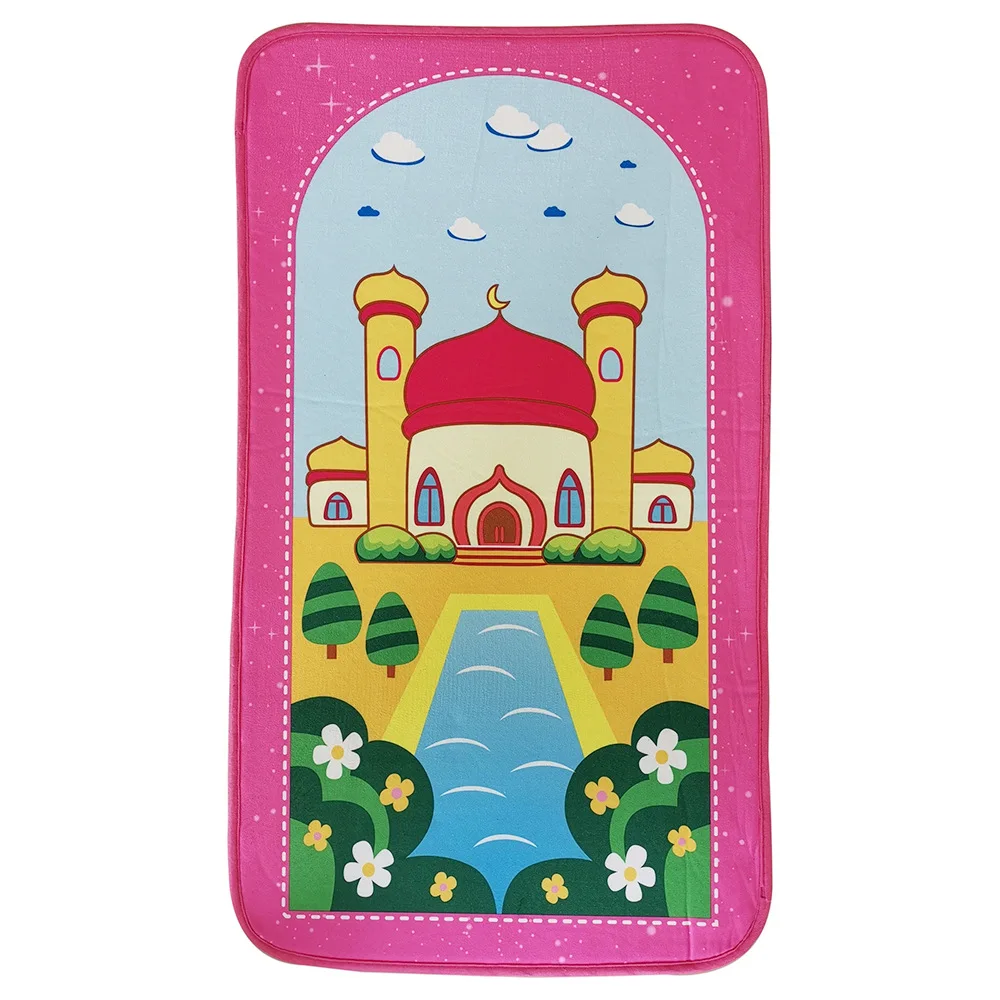 Muslim prayer mat for children with sponge kid mat Worship blanket sponge prayer rug