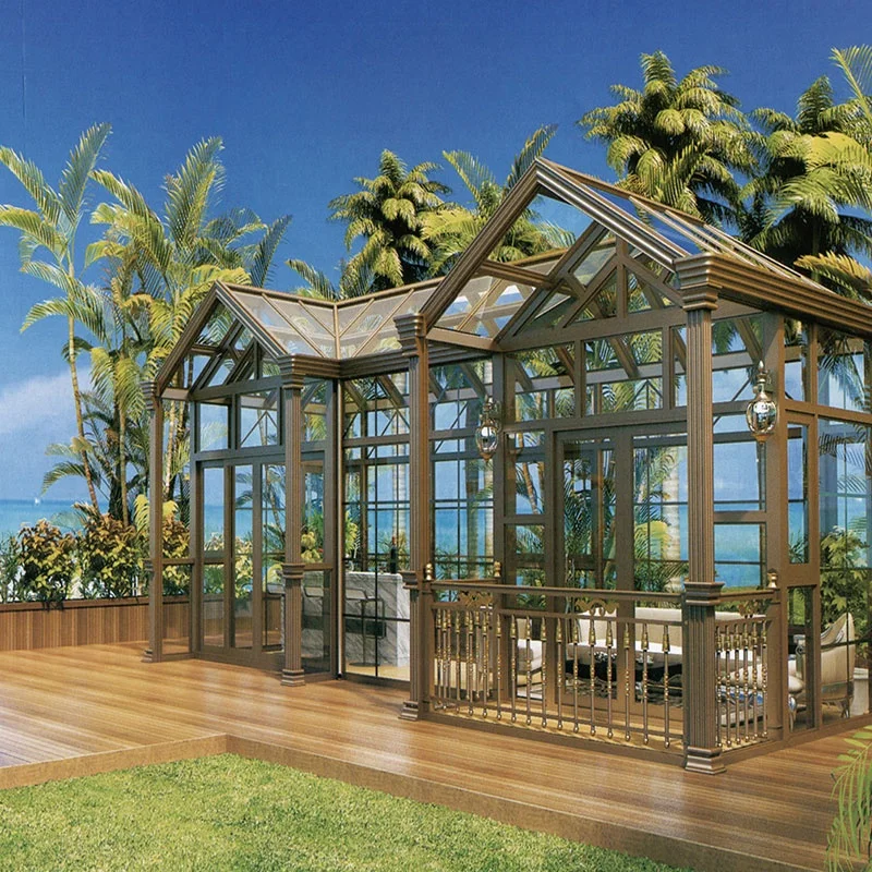 
Factory price high quality glass sun room aluminium frame sunroom open air free standing sunroom 