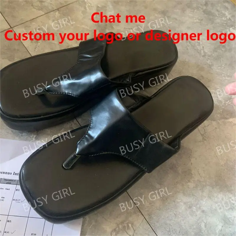 BUSY GIRL BD4491 Slides Slippers for Women and Ladies Wedge Heel Height Increasing 2023 New Platform Sandals Women Flip Flops