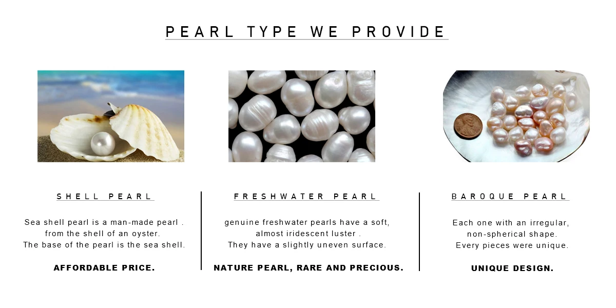 Solitaire Nature Freshwater Pearl Pendant Necklace For Women 925 Sterling Silver Jewelry