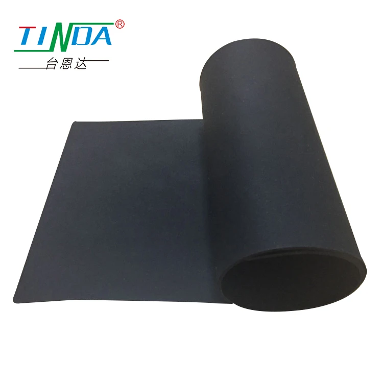thermoplastic elastomer thin carbon silicone rubber sheet medical grade conductive high tension rubber sheet