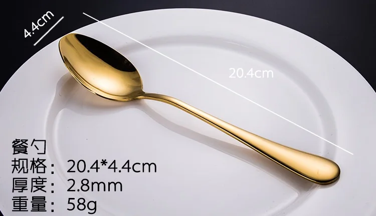 LDX011-2 Luxury Gold single fork Knife Fork and Spoon Gold Plated Low MOQ Camping Dining