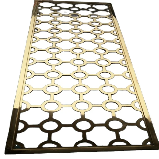 Gold Laser Cut Decorative Stainless Steel Metal Screens