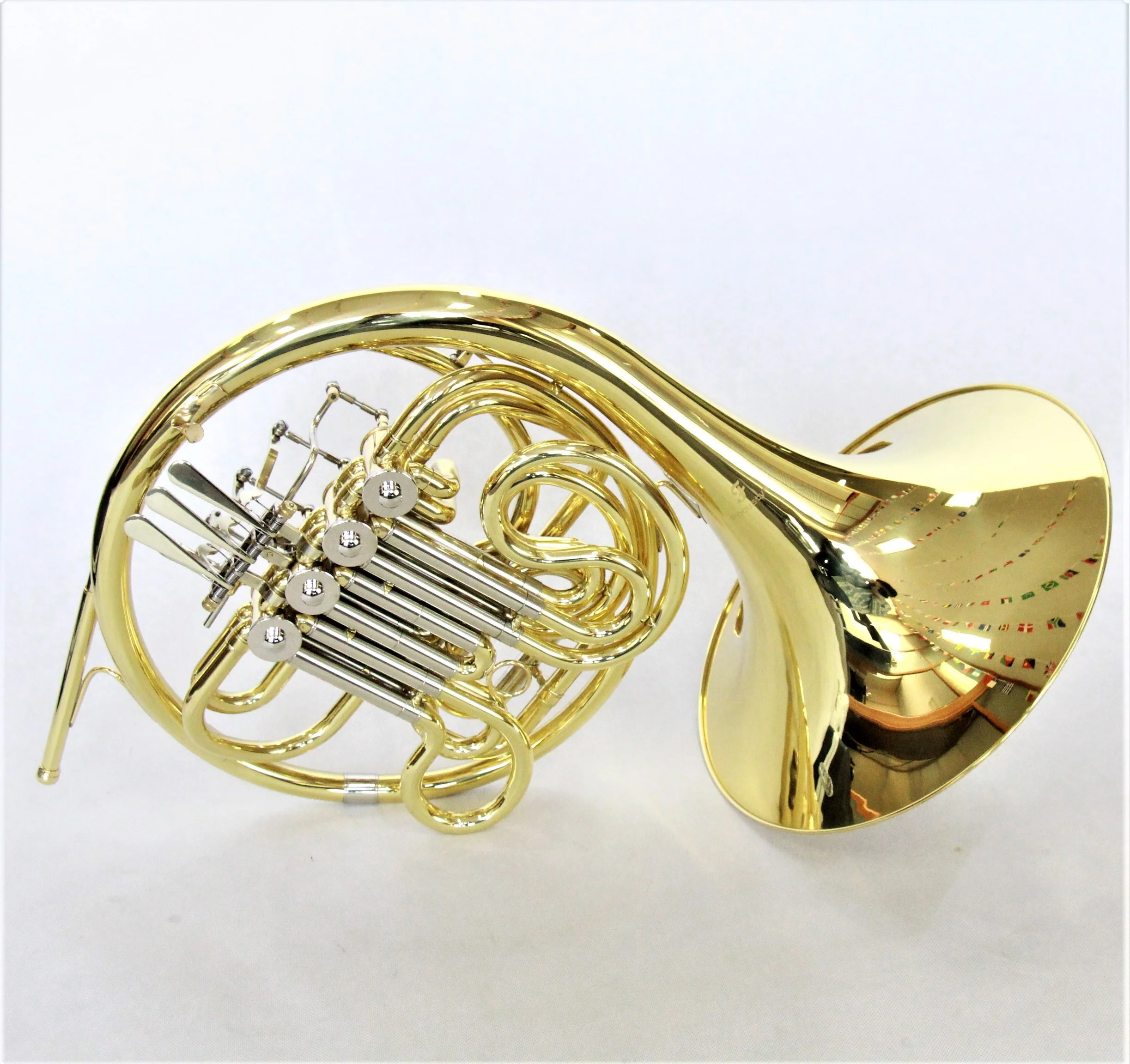 Good Quality Double French Horn Chinese Supplier French Horn Instrument Gold Lacquer French Horn
