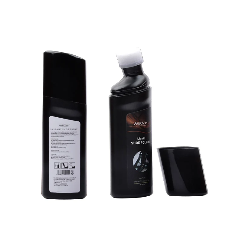 Eco-friendly Liquid Shoe Polish With Brush Head Leather Instant Shoe Shine Polish With 3 different colors