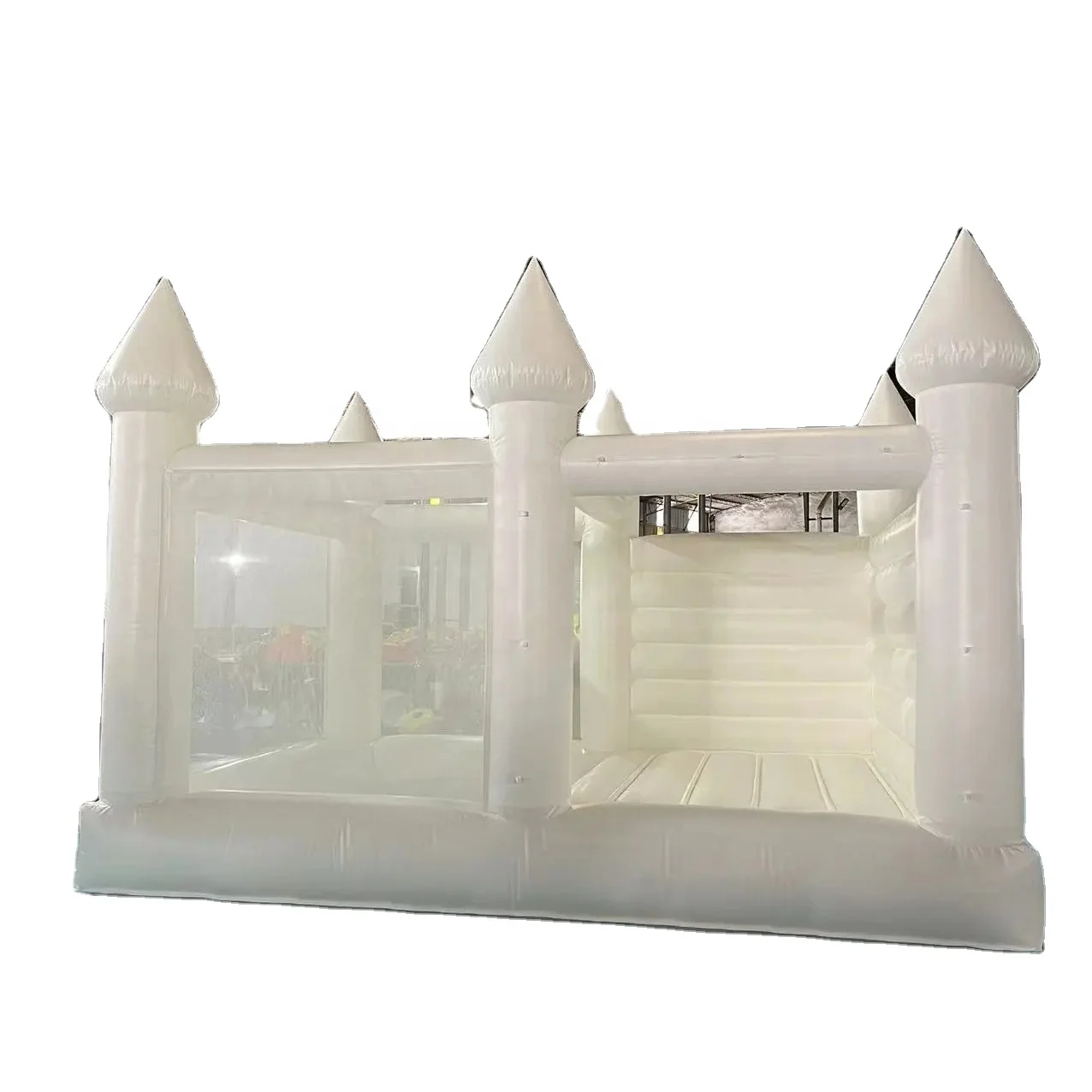 Commercial white jumping castle bouncer house with best quality