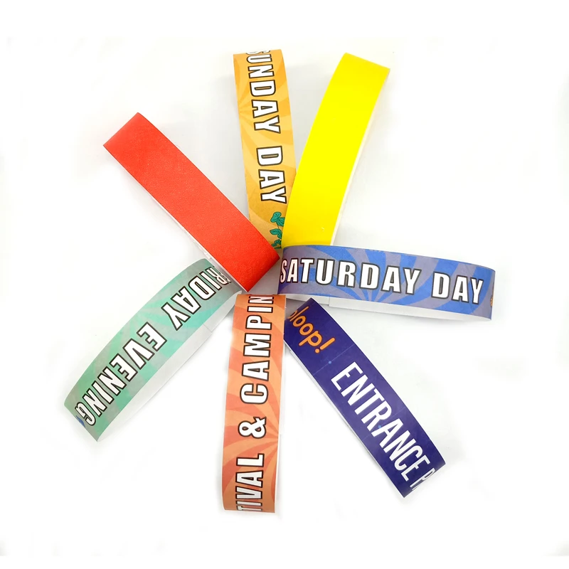 Customized Waterproof Disposable Tyvek Paper Wristbands Tyvek Bracelets wrist bands tyvek for parties