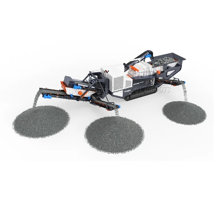 Portable concrete crushing machine crawler track mobile impact crusher for rock lime stone