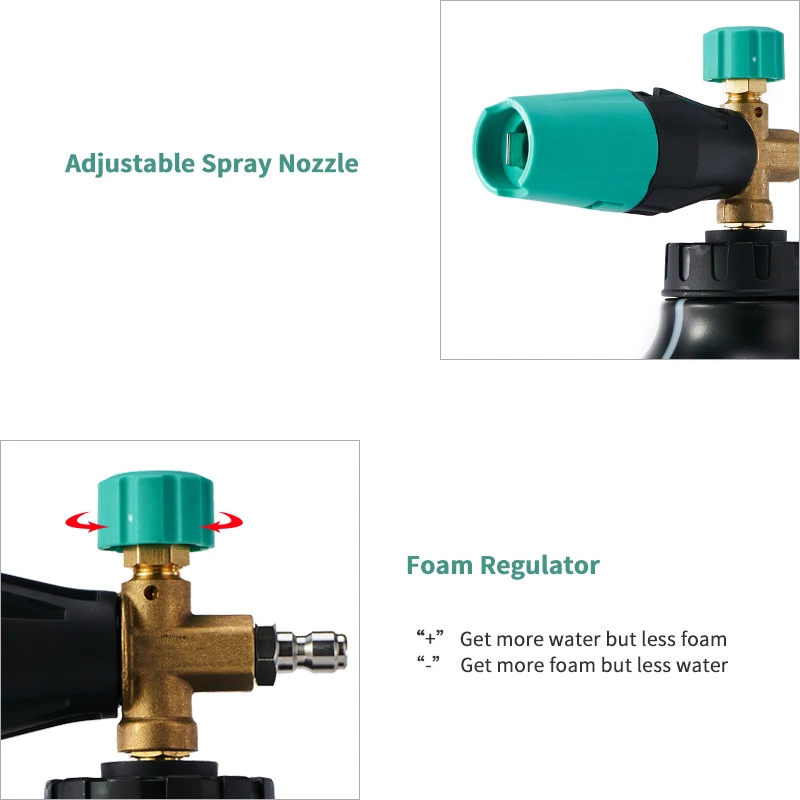 Hot selling foam cannon soap high pressure washer snow foam Lance 1L snow shampoo car clean accessories