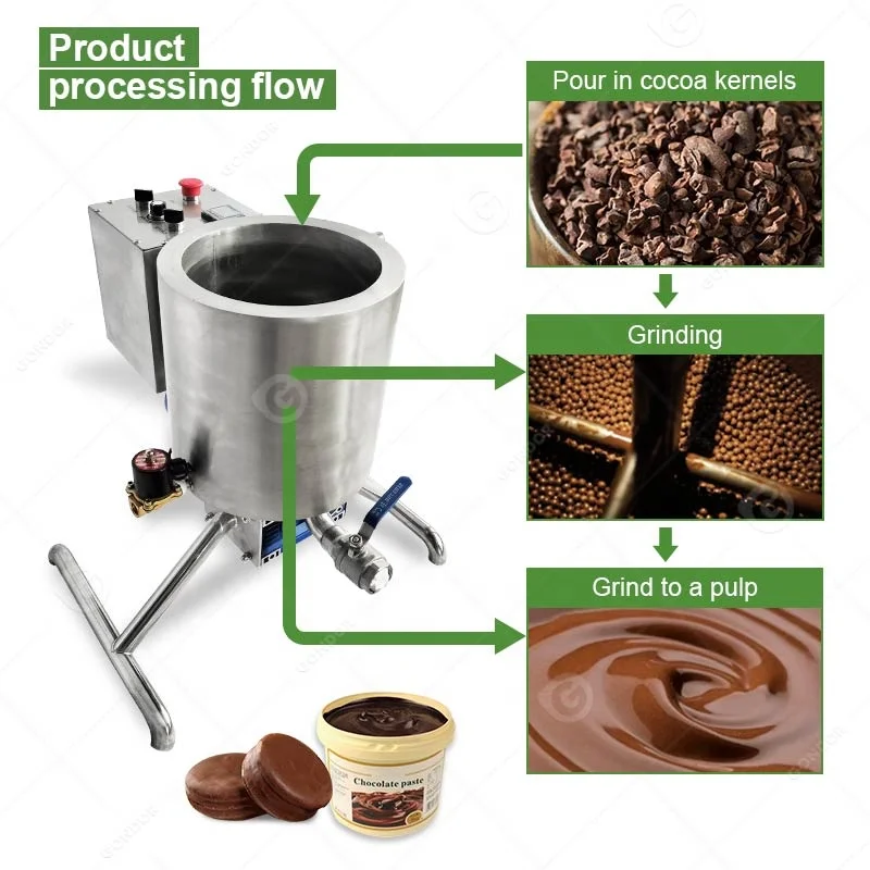 Refiner Continuous Verticale Refining Lab 500kg 100kg Small Chocolate Ball Mill Machine for Chocolate