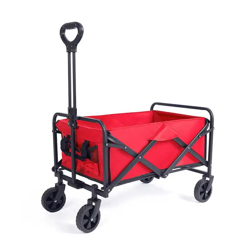 Feistel Heavy Duty Collapsible Folding Wagon Utility Outdoor Camping Garden Cart with Universal Wheels & Adjustable Handle