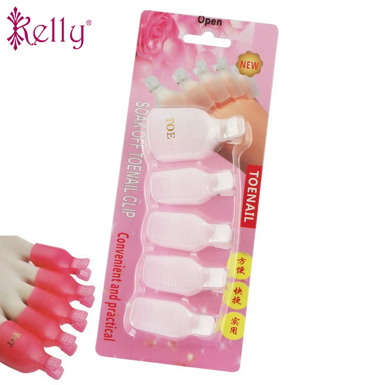 10pcs Plastic Nail Art Toe Soaker Off Clip UV Gel Nail Polish Remover Clips