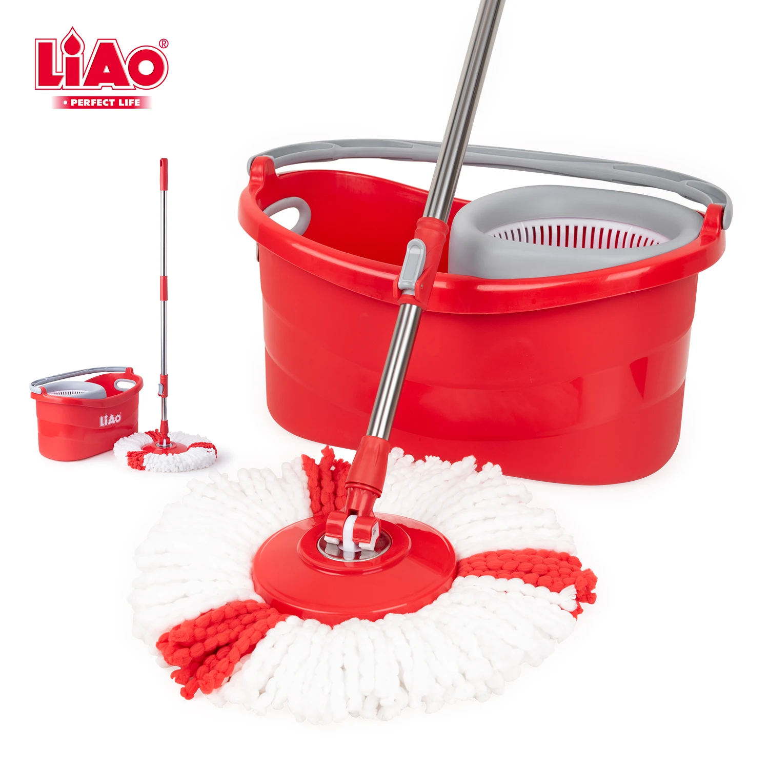 LiAo home kitchen floor clean mop set magic 360 spin floor cleaning mop and bucket set