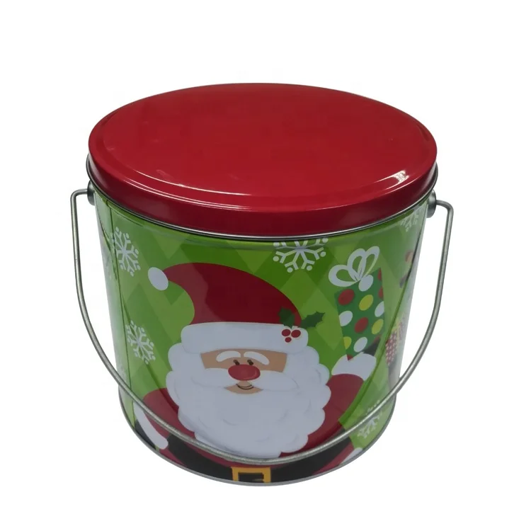 Gold Cookie Packaging Round Tin Box, Cake Tin With Clear Lid, Bulk Tin Can