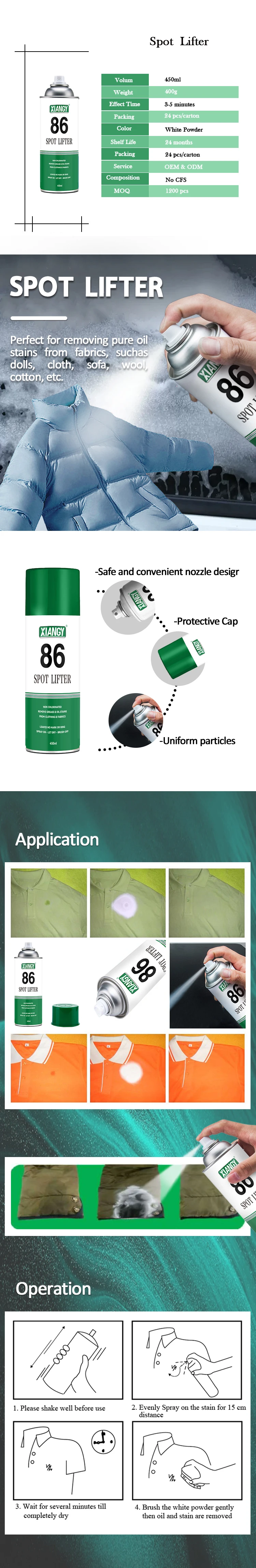 Remove oil spots in seconds with Aerol Spot Lifter Spray