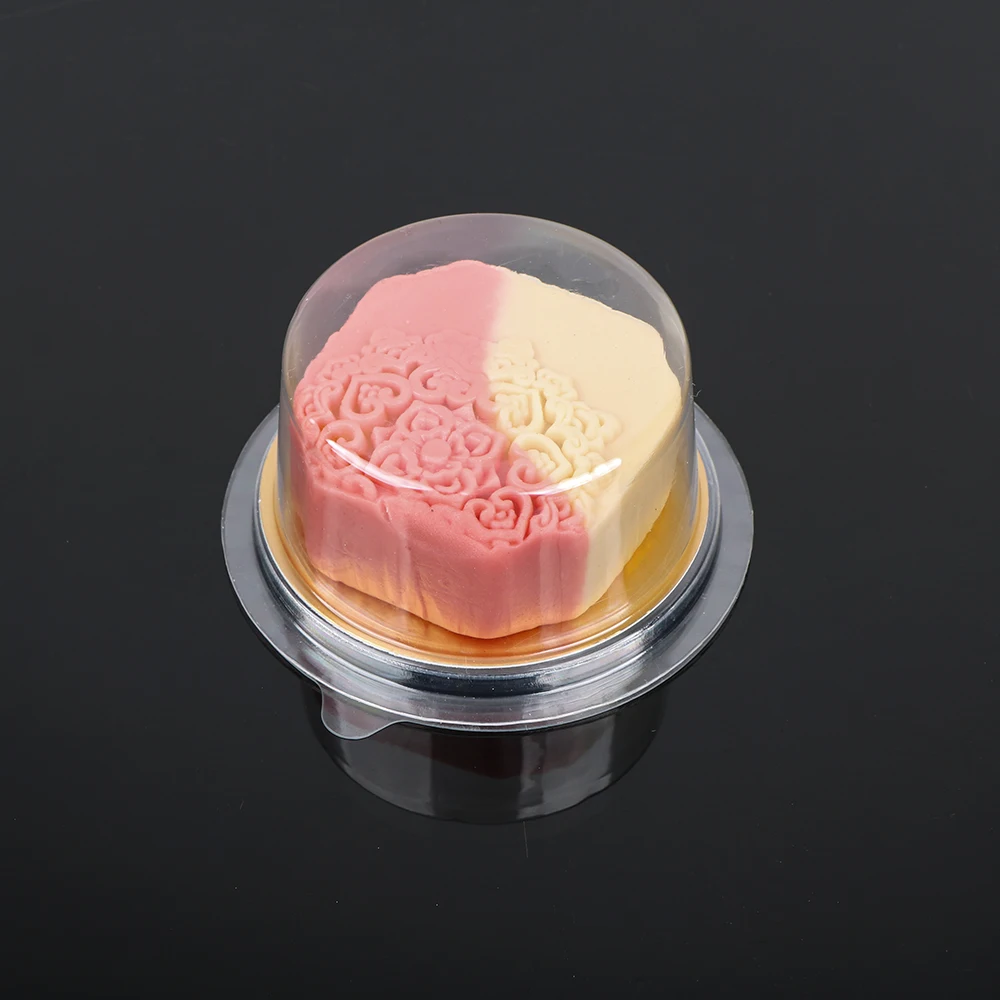 hengmaster Disposable pp plastic food square golden color moon cake cookie biscuit insert packaging tray