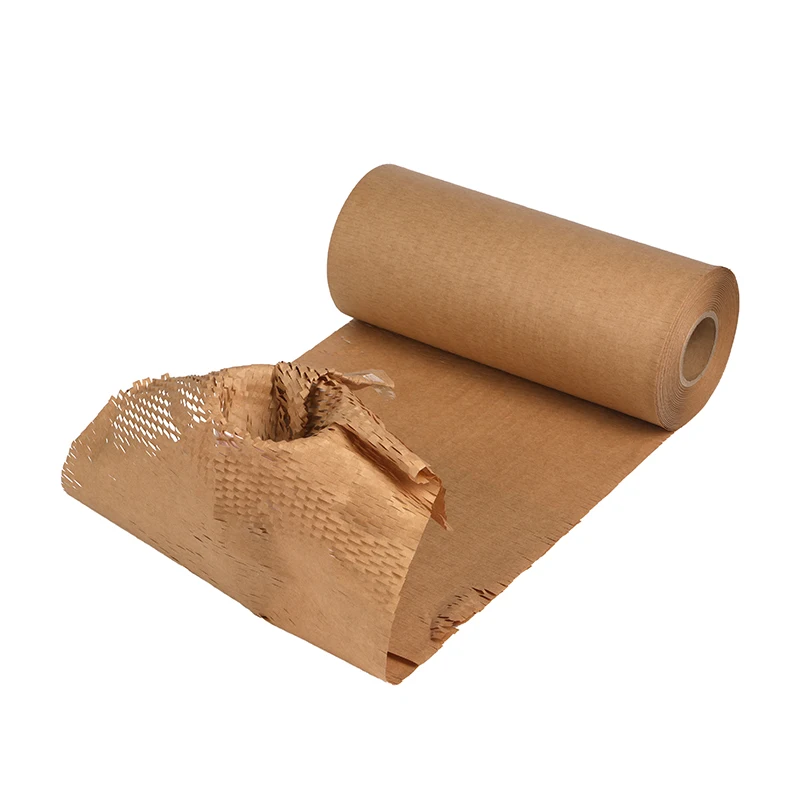 Recycled Cushioning Wrap Roll Brown Kraft Honeycomb Mailer Paper Honeycomb Mailer Paper Roll Shipping Bags