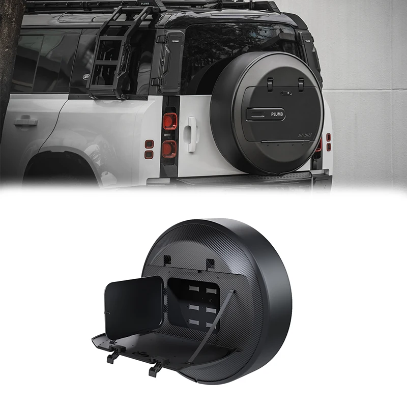Plumb 2020+ Carbon fiber aluminum-magnesium alloy Spare Tire Utility Bracket for Land Rover Defender L663 130 110 90