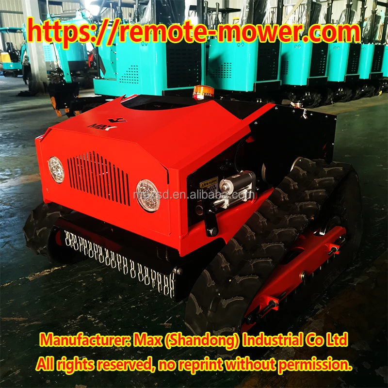 Remote Lawn Mower Rubber Tracked Robotic Mower Golf Grass Cutter Machine