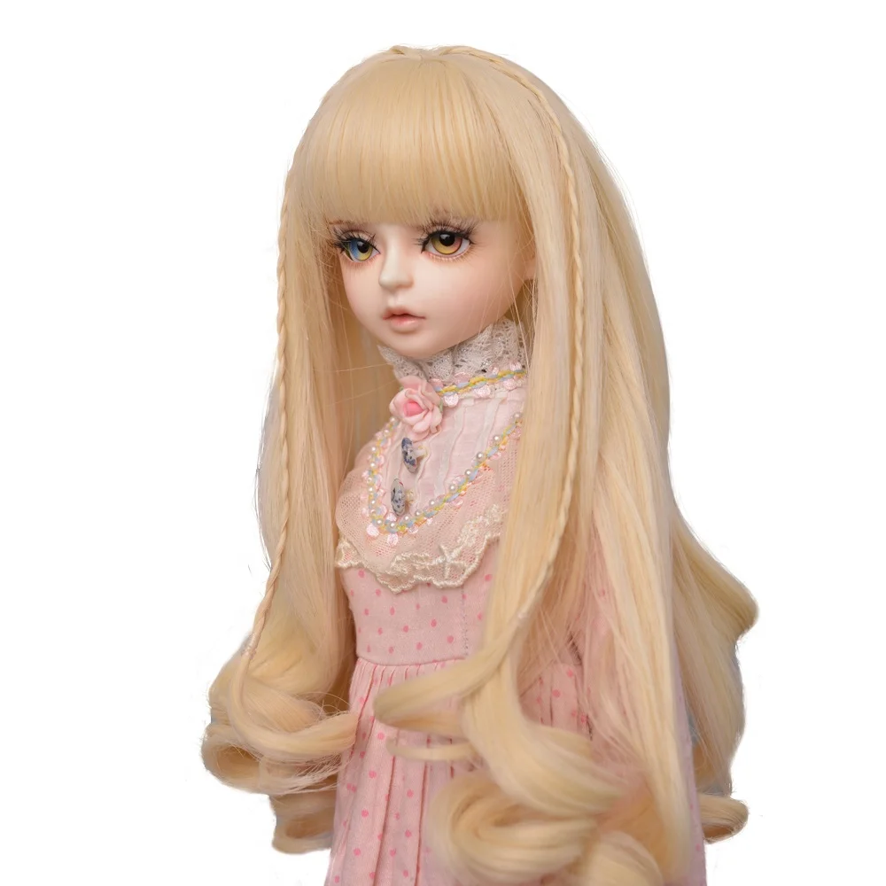 Hot sales synthetic black to red deep curly 1/3 bjd doll wigs