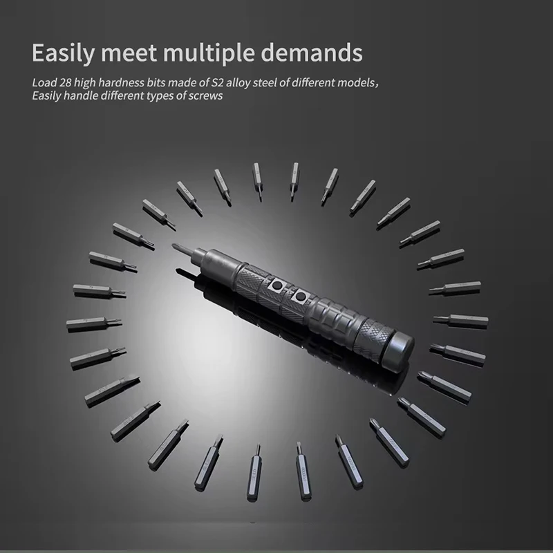 CS0601A USB Cordless Mini Electric Precision Magnetic Screwdrivers Set with Bits