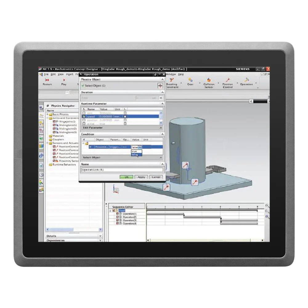 Good Heat Dissipation Embedded / Vesa Wall Mount / Desktop All in One Computer Fanless Android Industrial Grade Pc
