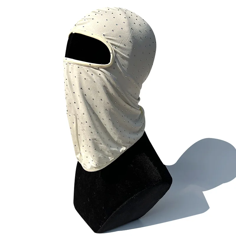 custom print balaclava balaclava ski tech windproof with rhinestone skull one hole full face motorcycle balaclava