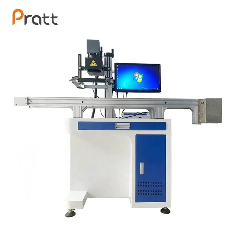 Factory Price Fiber Laser Marking Machine With Ccd Visual Positioning System For Cable Coding On Extrusion Line