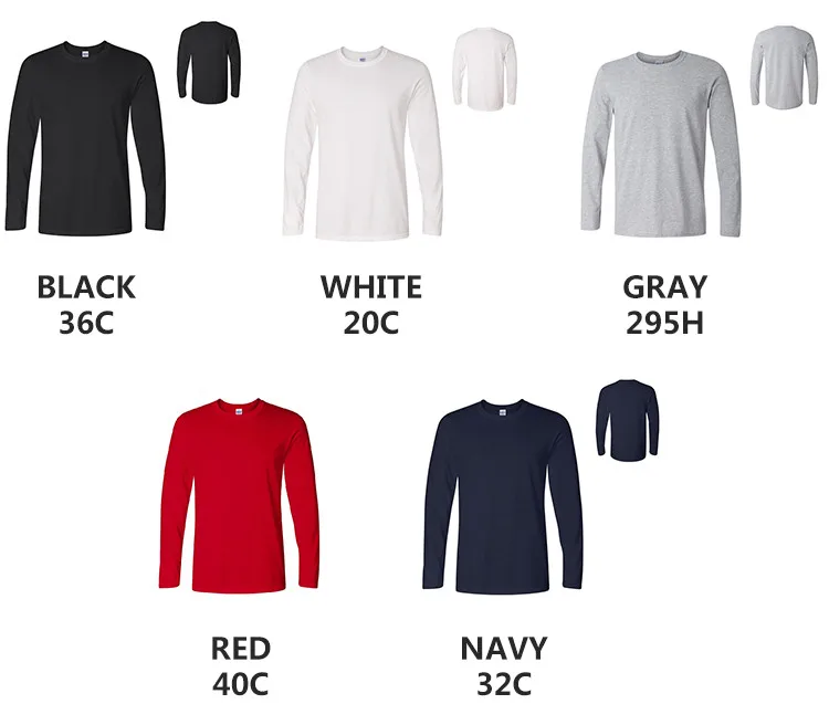 To INDIA Cheap 100% Cotton Round Collar Blank Long Sleeve Well-fitting Screen Printing Adult Men Manufacture Tshirt Solid