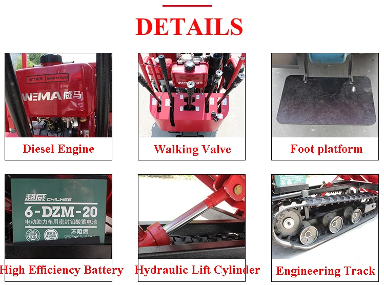 cheap chinese mini dumper crawler/crawler transporter/track carrier