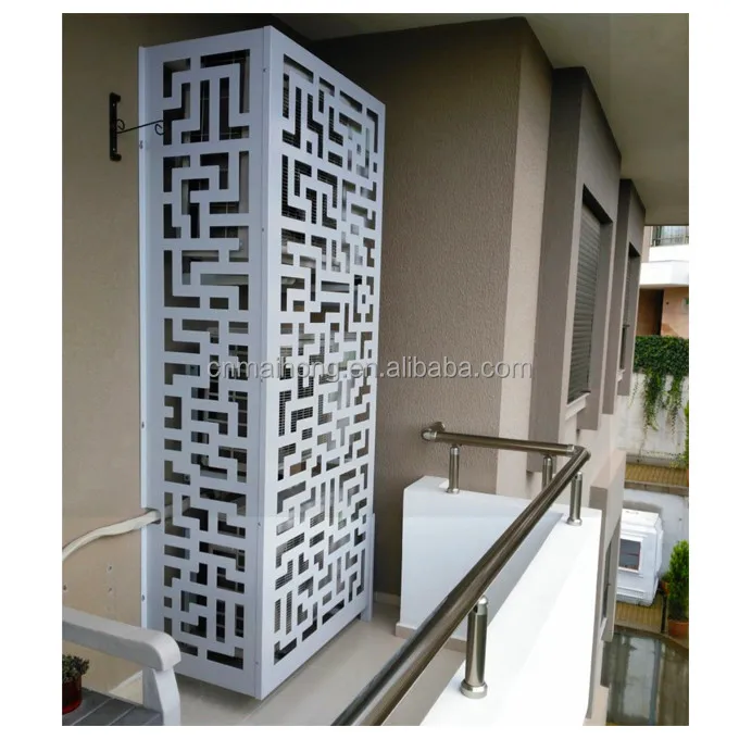 Modern Design Laser Cut Outdoor Air Conditioner Cover in Aluminum