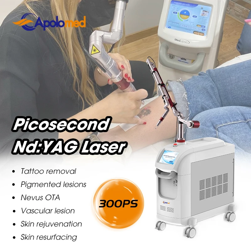 Most powerful cosmetic device medical pico laser picosecond nd yag laser 1064 532 equipment removal tattoo laser machines 2024
