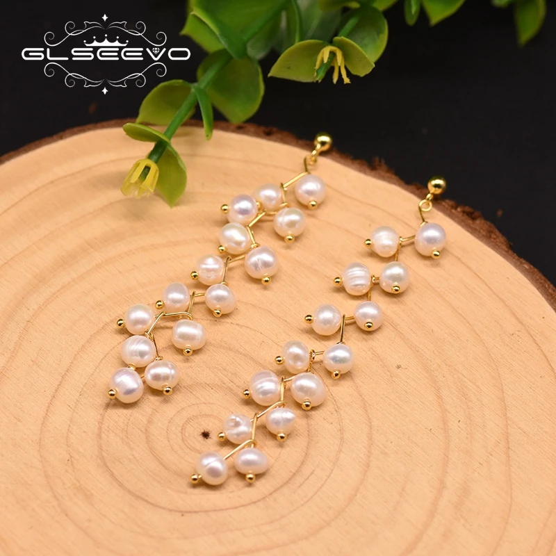 Висячие серьги с натуральным жемчугом для женщин, свадебные и Помолвочные висячие серьги, новинка 2022, модные ювелирные изделия, оптовая продажа