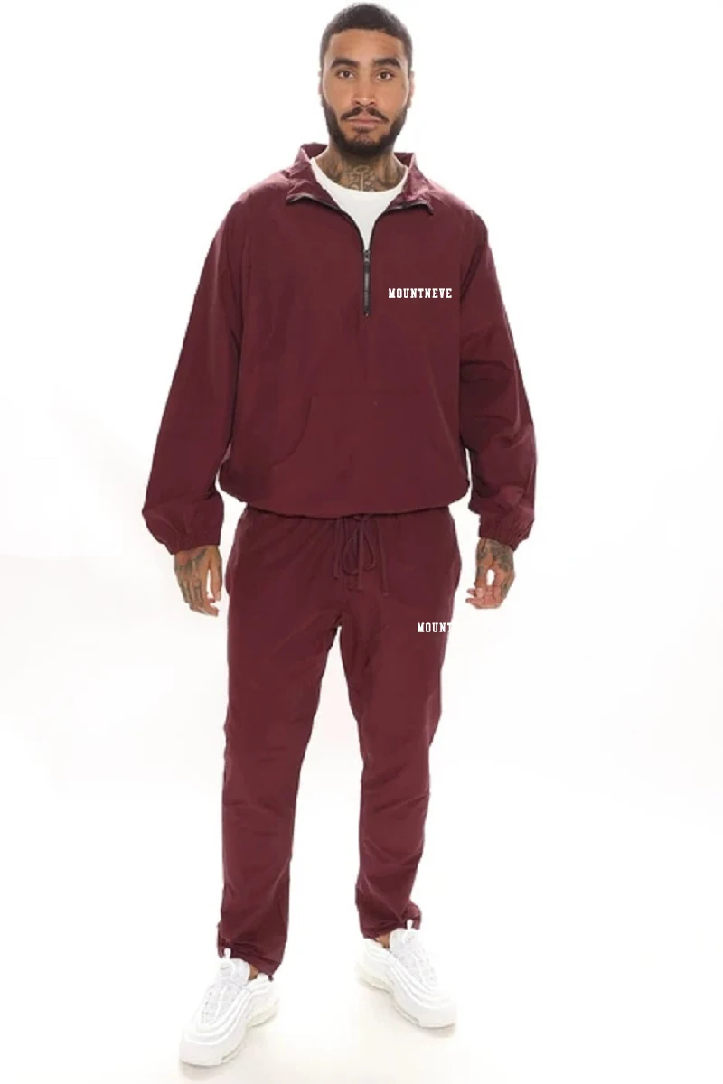 custom logo short nylon shorts workout clothing sports training wear set windbreaker tracksuits for men