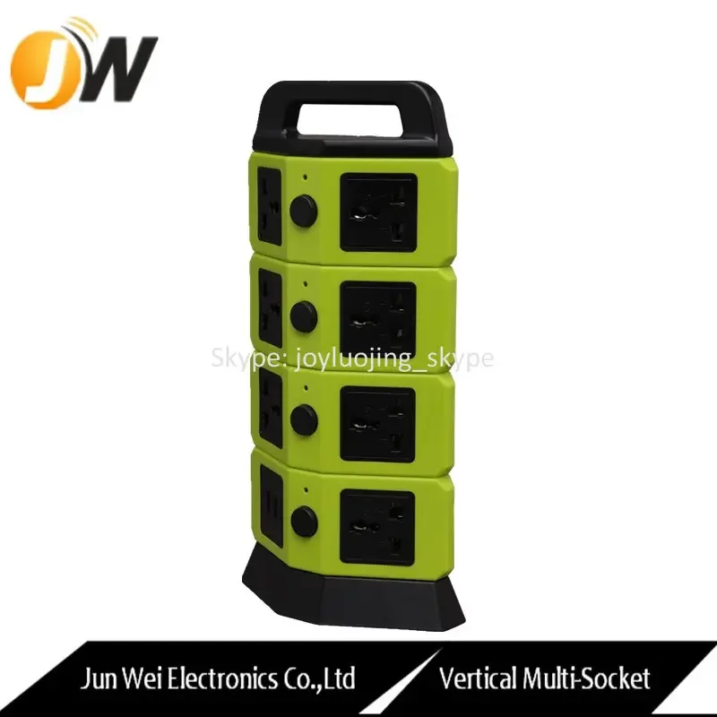 JUNWEI sells a limited number of four USB ports USB socket Plug extender ultra-thin vertical protective sockets