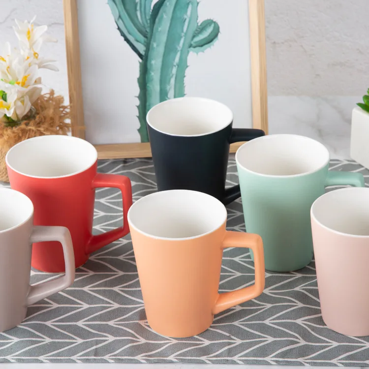 10oz Solid Color 300ML Retro Diner Style Classic Cream Coffee Mug Custom Creative Ceramic Coffee Thick Diner Mug Ceramic Mugs