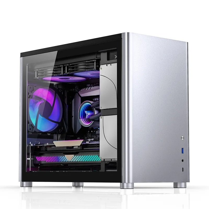 JONSBO D30 M-ATX case tempered glass aluminum home gaming 2.5-inch/3.5-inch hard drive mini case