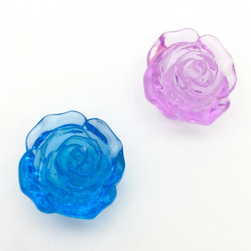 Transparent Wholesale Beads Acrylic Flower Beads Mixed Color Rose Acrylic Plastic Beads For Jewelry Making Wedding Centerpieces